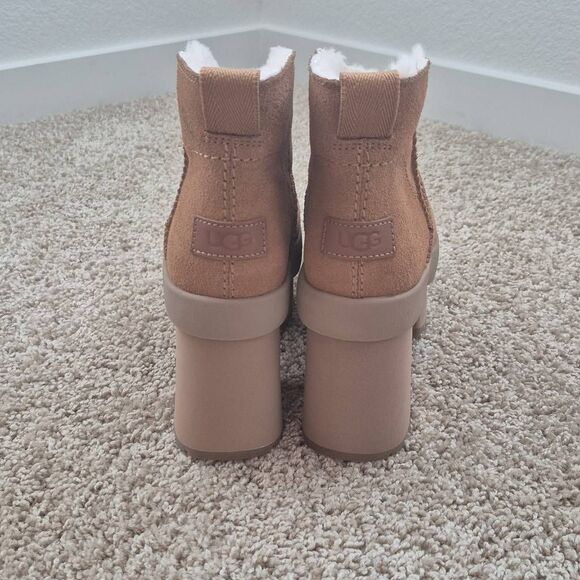 UGG Tan Ankle Boots with Platform Sole - Picture 4 of 8